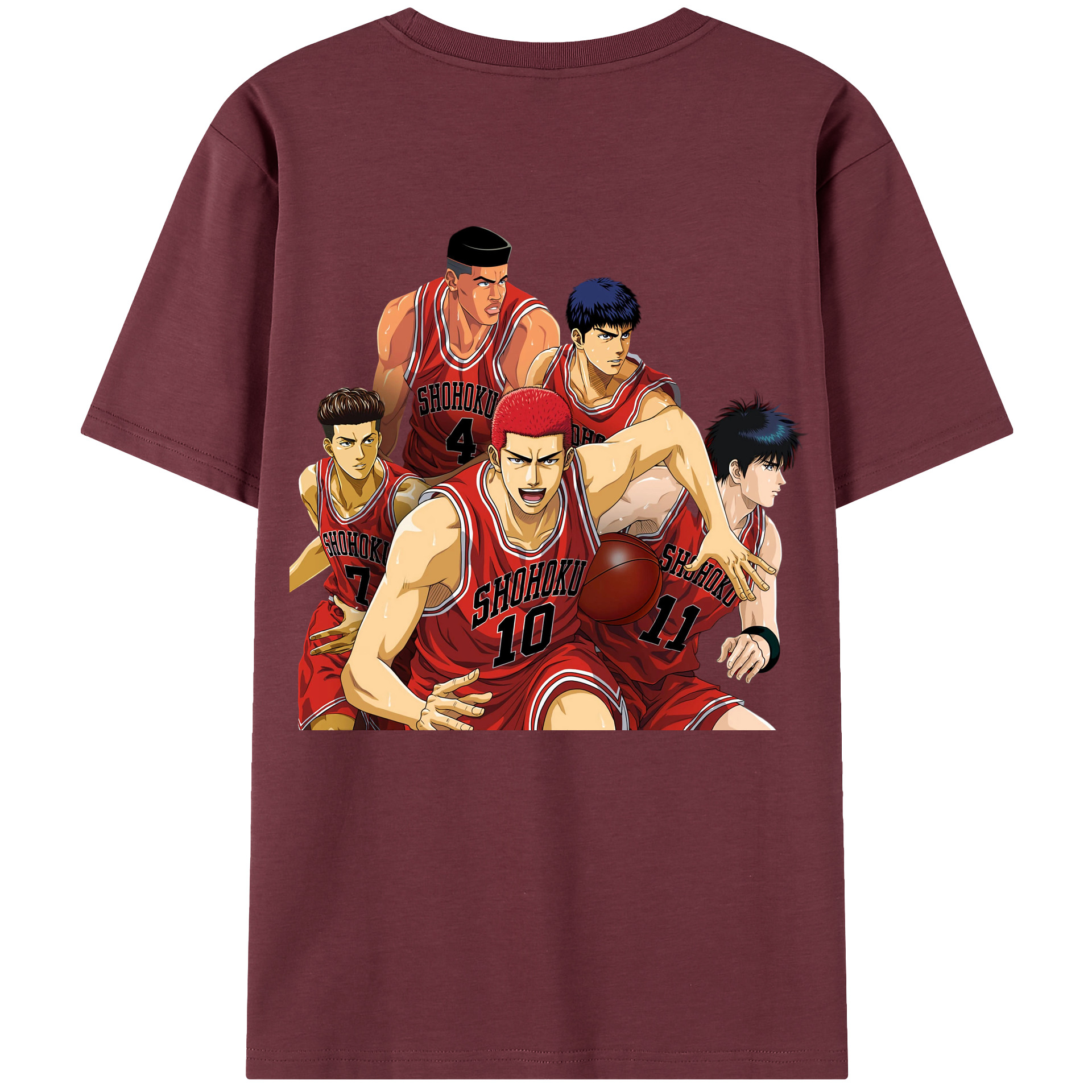SLAM DUNK／スラムダンク 綿100％半袖Tシャツ（背面プリント）